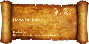 Homola Kevin névjegykártya